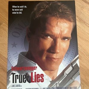 True Lies- Movie Poster - Arnold Schwarzenegger - US Version vintage 1994 Y2K